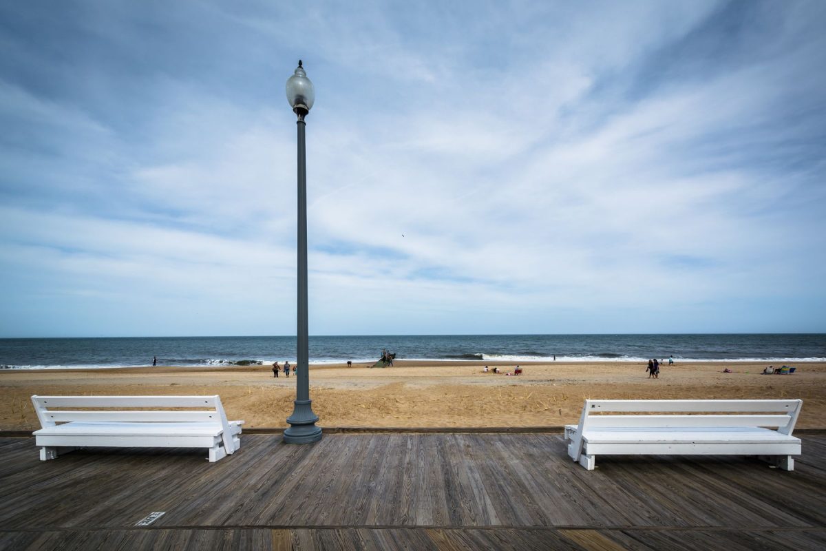 boardwalk in Rehoboth Beach overlooking the ocean